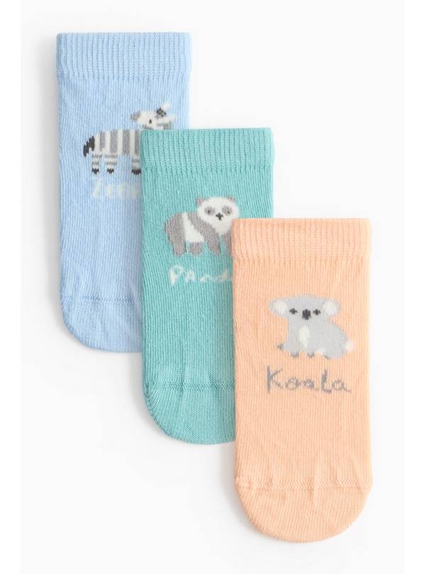 Animal Print Socks 3 Pack 6-12 months